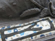 Šátek s třásněmi modro-šedý