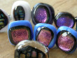 Skleněné prsteny velké - fialový mix