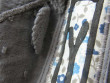 Šátek s třásněmi modro-šedý
