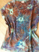 Batikované tričko spirálky