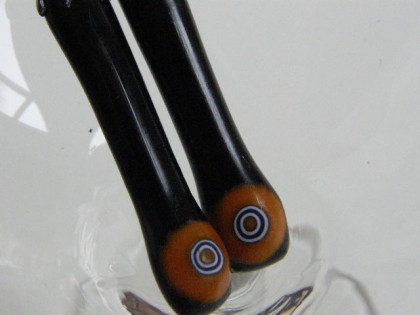 Náušnice černé sirky