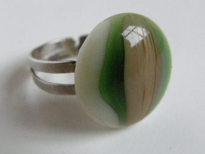 Skleněné prsteny větší - zelené