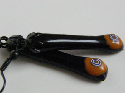 Náušnice černé sirky