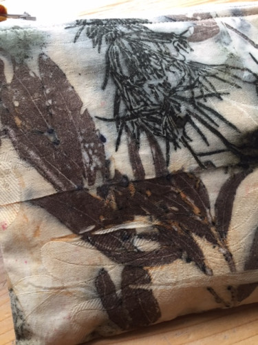 Malá látková taštička ecoprint placatá