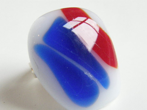 Skleněné prsteny větší - modré