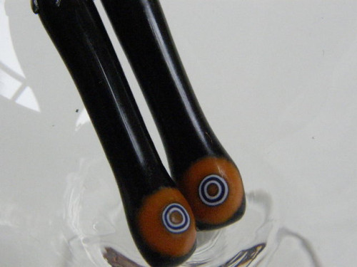 Náušnice černé sirky