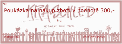 dárková poukázka na 300Kč