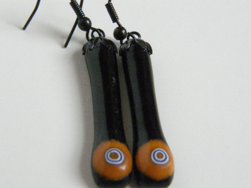 Náušnice černé sirky