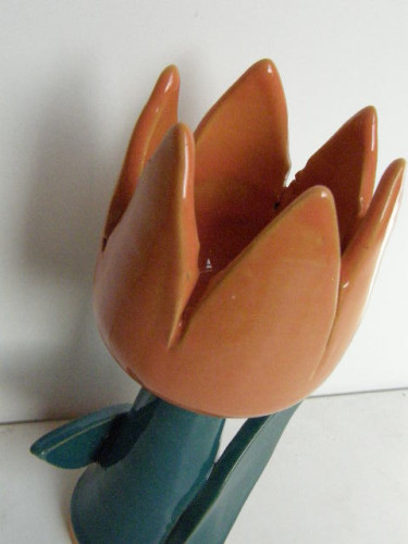 Keramický tulipán oranžový