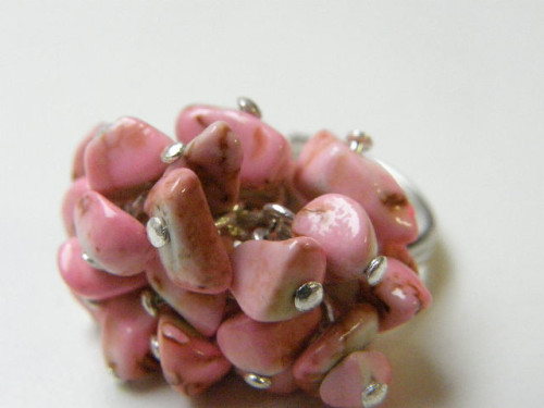 ketlovaný prsten "růžový kámen"