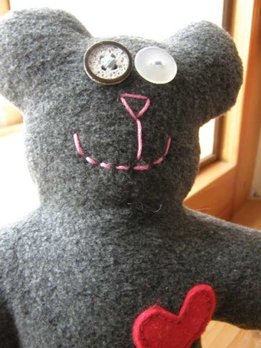 Méďa "Flízák" šedý