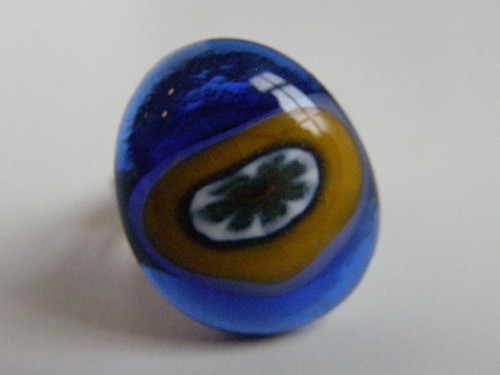 Skleněné prsteny větší - modré