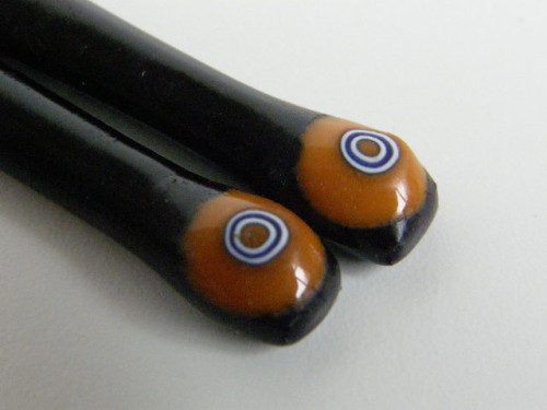 Náušnice černé sirky